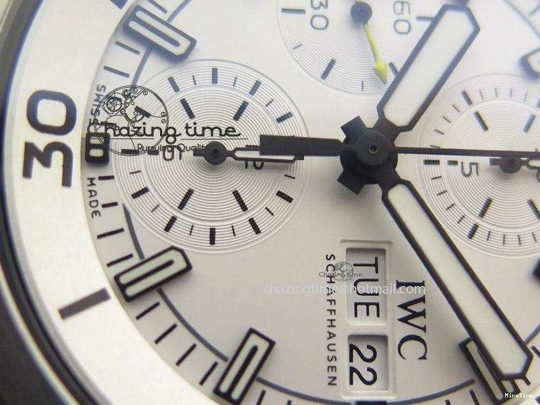 MIROTIME 0228 Versatile Aquatimer Chrono IW376803 V6F 1:1 Best Edition White Dial On SS Bracelet A 7359